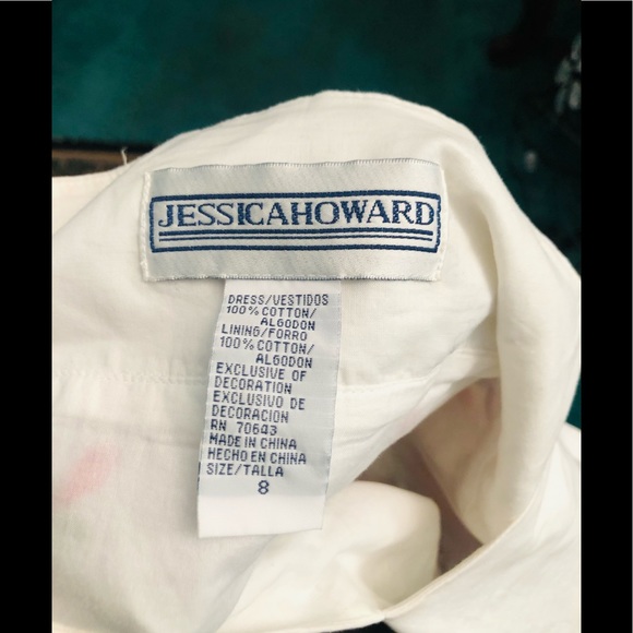 Stunning sundress!White W/Orange roses!Delightful! - Picture 5 of 5